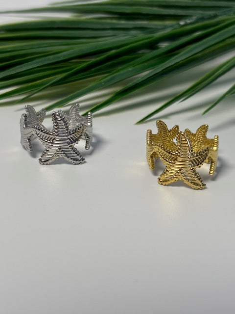 Star ring goud
