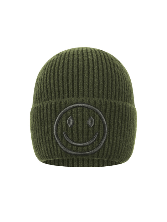 Smiley muts leger groen