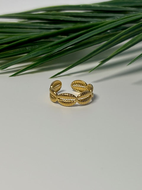 Shell ring goud